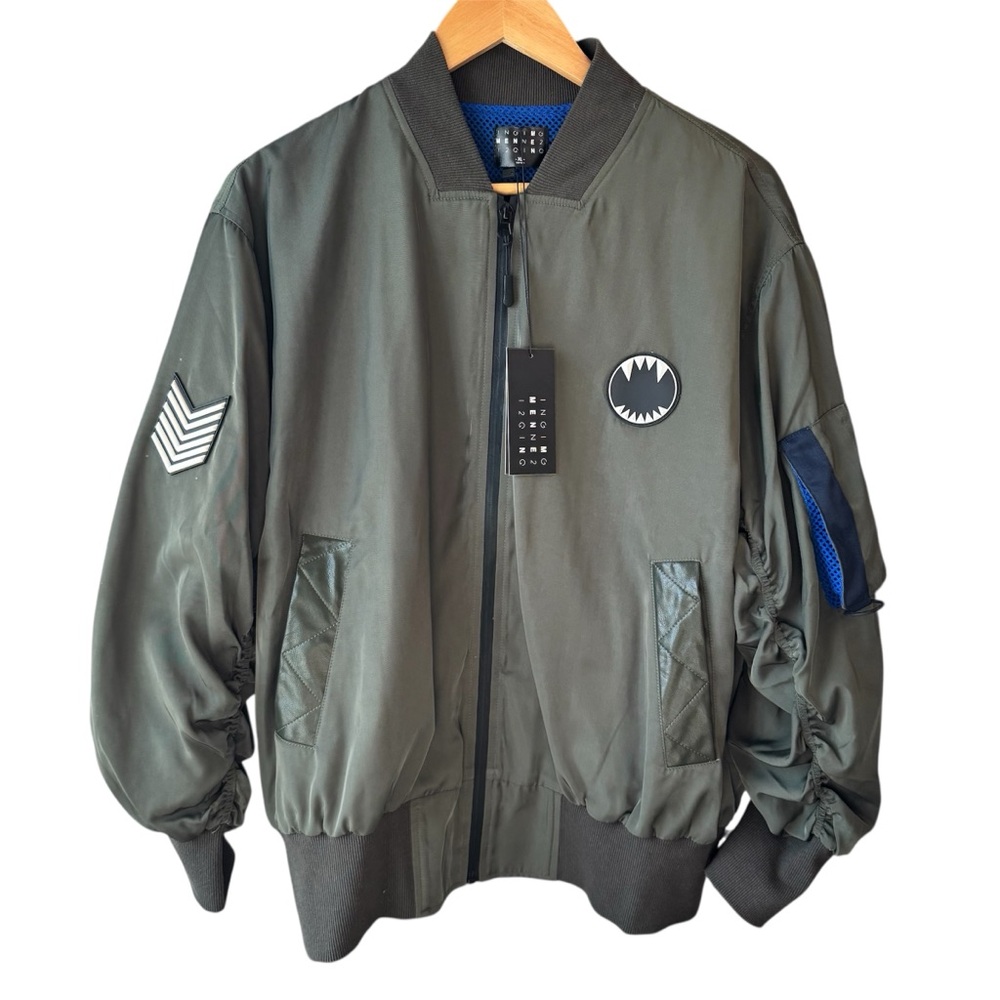 NWT Men’s Military Style Bomber Jacket. Olive green. XL